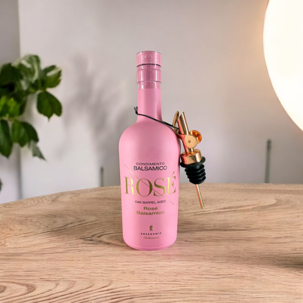 Greenomick : Vinaigre Balsamique Rosé, Bouteille en céramique,avec bec verseur