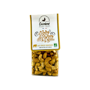 Cocoripop : Noix de Cajou grillées aux épices indiennes, BIO