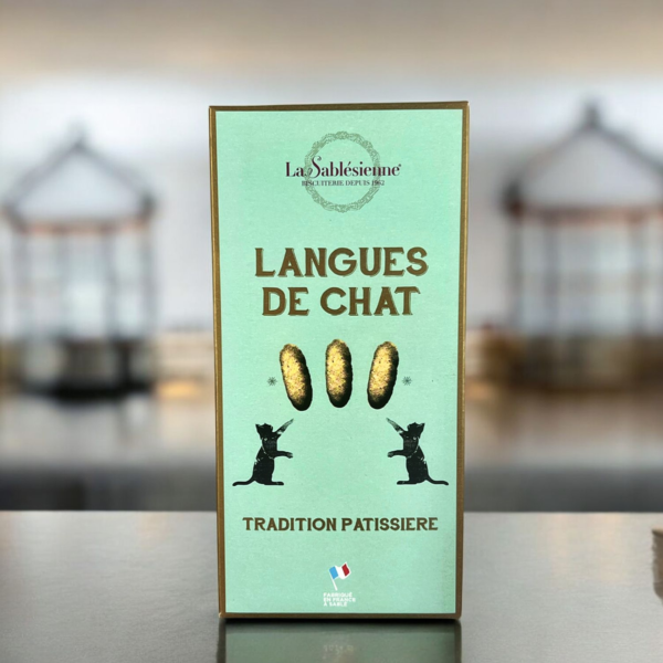 La Sablésienne : Boite Biscuits Langues de Chat étui cartonné 120g – Image 2