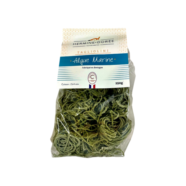 Hermine dorée : Tagliolini Algue marine, fabriqué en Bretagne