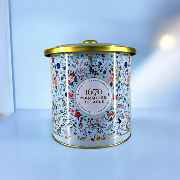 La Sablésienne : Seau métal "bouquet sauvage" assortiment Sablés Nature et Tout Chocolat