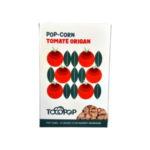 Tocopop : Popcorn Tomate Origan, Maïs sans OGM, sans colorant, sans additif ni conservateur, France