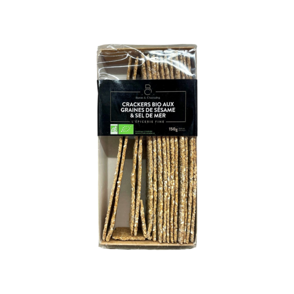 Baron & Chassaing : Crackers Bio aux graines de Sésame & Sel de mer