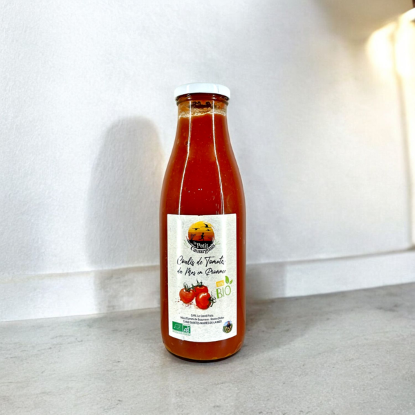 Le Petit Camarguais : Coulis de Tomate du Mas en provence, BIO, sans additifs 75cl – Image 2