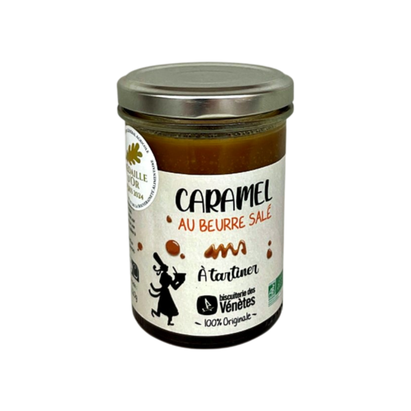 Biscuiterie des Vénètes : Caramel au Beurre Salé à tartiner, BIO, Médaille d’Or 2024