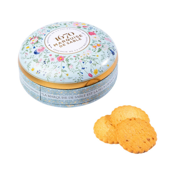 La Sablésienne : Boite métal ronde Sablés Caramel Beurre Salé 175g