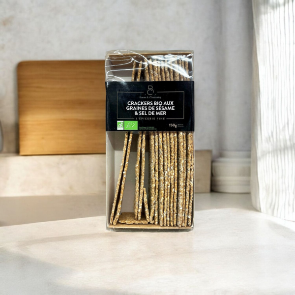 Baron & Chassaing : Crackers Bio aux graines de Sésame & Sel de mer – Image 2