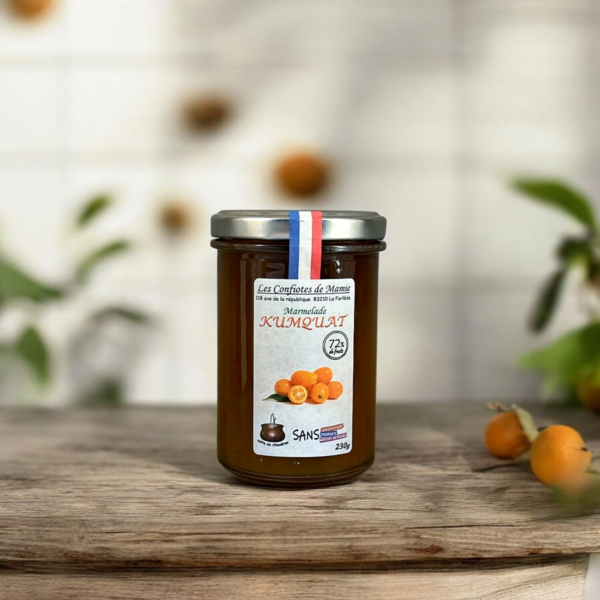 Les Confiotes de Mamie : Confiture Kumquat, sans conservateurs, sans colorants, sans additifs artificiels, 72% de fruits