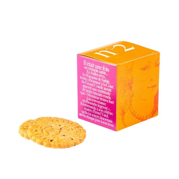La Sablésienne : Boite cube n°2 Sablés pépites de Chocolat 35g