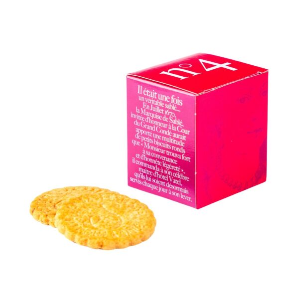 La Sablésienne : Boite cube n°4 Sablés pépites de Framboise 35g