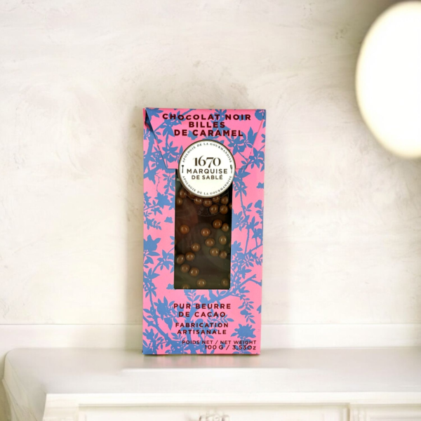 La Sablésienne : Tablette de Chocolat noir Billes de Caramel – Image 2