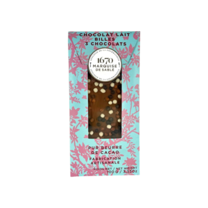 La Sablésienne : Tablette de Chocolat au lait Billes 3 chocolats