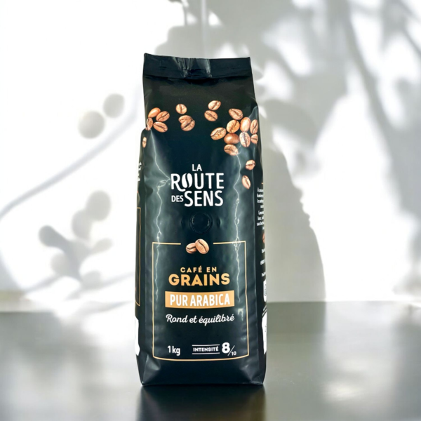 La Route des Sens : Café " Pur Arabica", en grains intensité 8