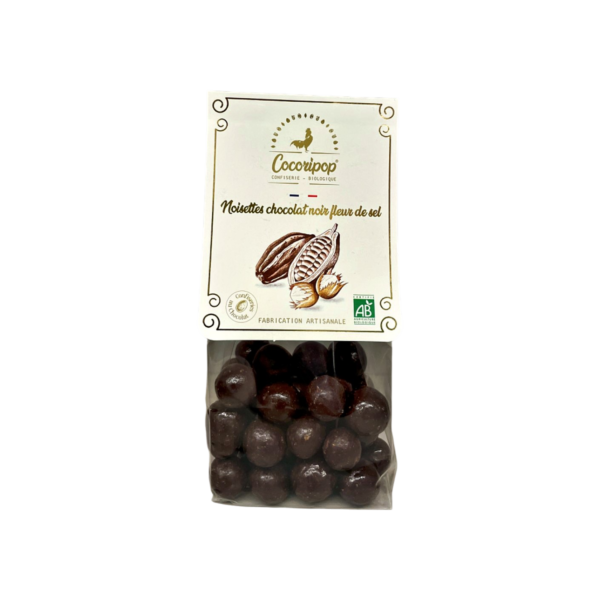 Cocoripop : Noisettes Chocolat noir Fleur de sel, BIO