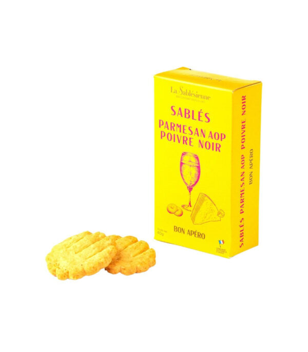 La Sablésienne : Sablés salés Parmesan AOP Poivre noir