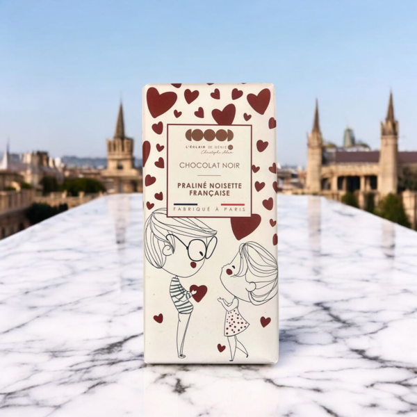 L'éclair de Génie : Tablette Chocolat Noir praliné Noisette française – Image 2
